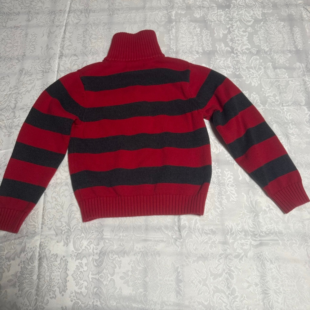 Boys Chaps Striped Quarter-Zip Sweater Size 6 #103 - Picture 4 of 5
